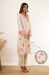 Brocade Kurti neck Designs With Pants