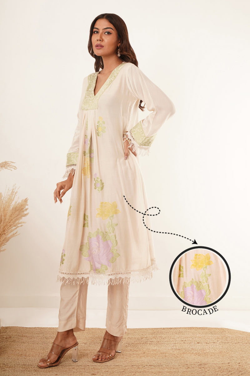 Brocade Kurti Neck Design