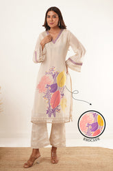 Modern Brocade Kurti Pattern With Pants