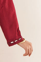 mirror-work-in-maroon-kurti-set-with-printed-brocade-dupatta