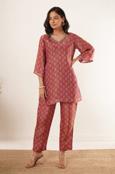 Red Co-Ord Set with Bell Sleeves