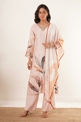 Handwork Desginer Light Cream Suit set with dupatta