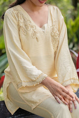 handwork-v-neck-tunic-kurti-set