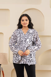 Abstract print Top full sleeve