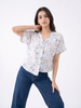 Soft Meadow Botanical V-Neck Button Top