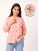 Blush Meadow Bow-Stitch Button-Front Top