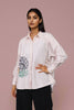 Light Pink Botanical Graphic Relaxed Shirt Top