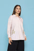 Light Pink Floral Graphic Button-Down Shirt Top