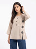 Beige Noir Floral Statement Top