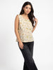 Meadow Bloom Button-Front Sleeveless Top