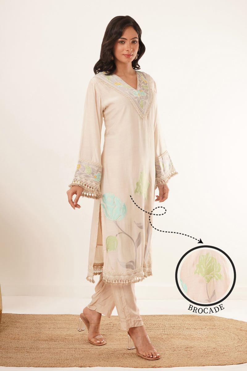 Traditional Brocade Kurti Designs