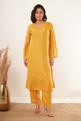 mirror-work-in-yellow-kurti-set-with-printed-brocade-dupatta