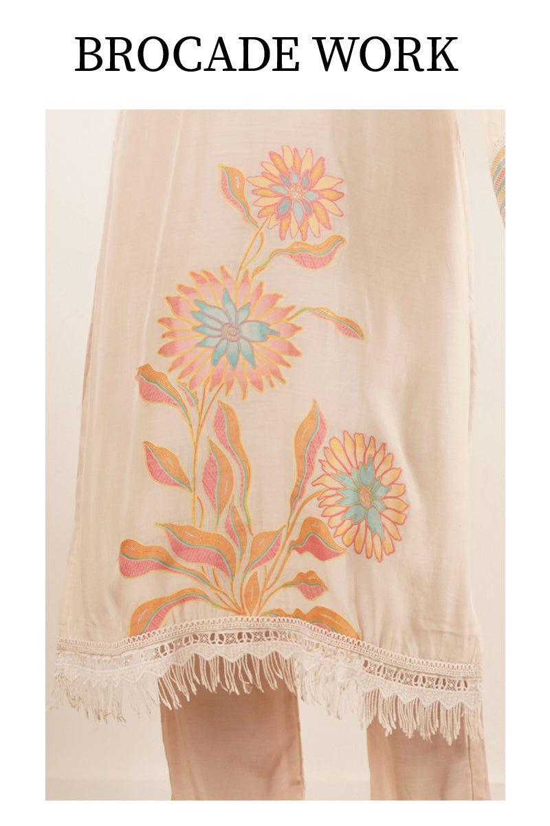 Brocade Kurti With Pants