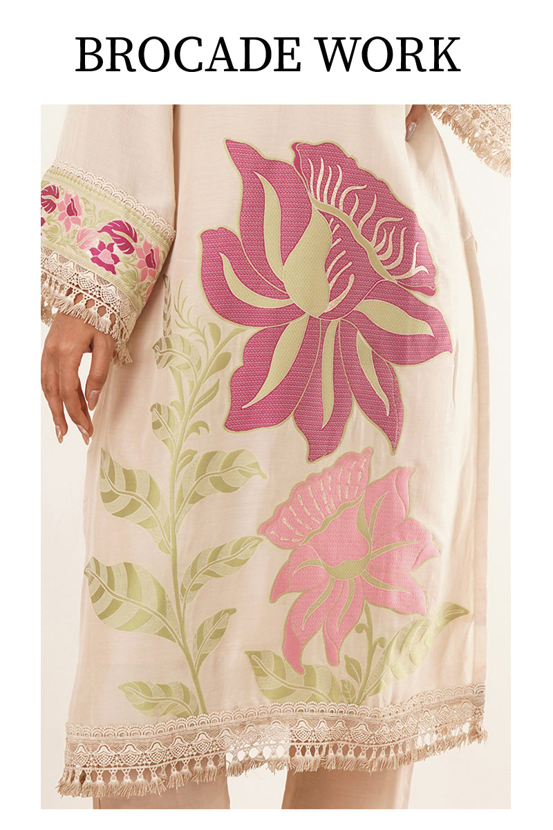 Brocade Kurti Neck Design With Pant