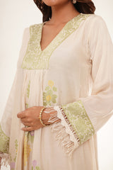 Neck Handwork With Lace Floral Printed kurti Set