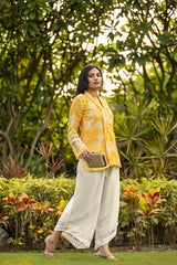 brown-chealsea-collars-net-printed-shirt-set