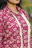 maroon-floral-print-shirt-set