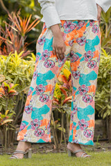 White Shirt With Floral Print Pant
