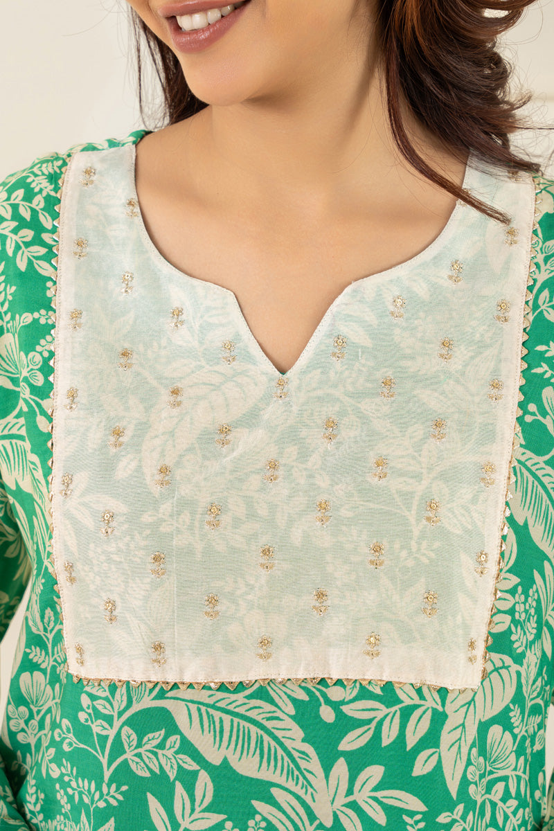 Green Shorts Kurti For Women