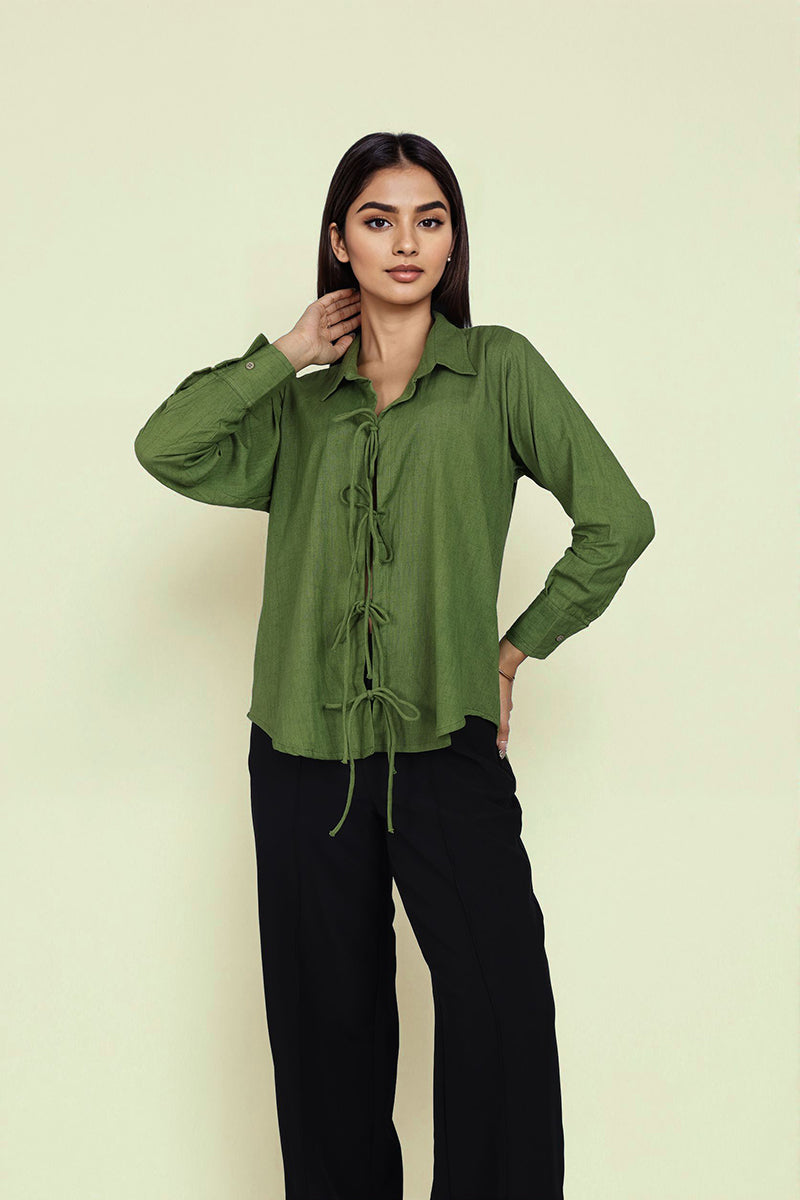 Oversized Olive Green Shirt