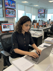 Black Khadi Cotton Mandarin Collar Short Sleeve Top for Women