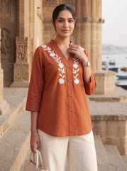 Taupe Sleeveless Tie-Waist Peplum Top for Women